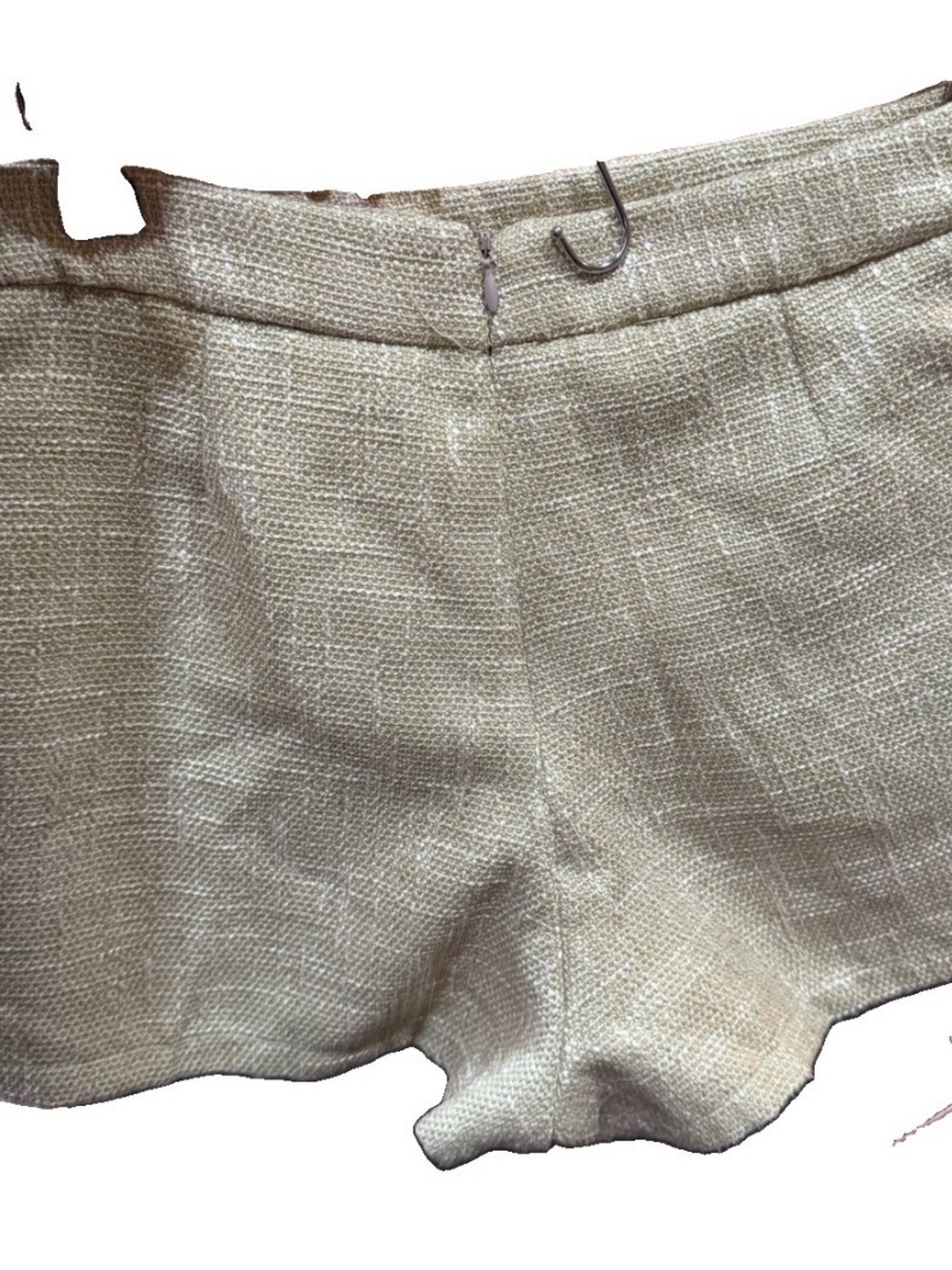 50. LULU’S Olive Tweed High Waisted Shorts Small Olive - Picture 4 of 8